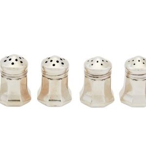 Set of 6 Cartier silver individual salt and pepper shakers , made in France